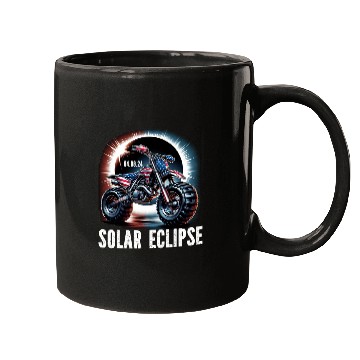 Discover Total Solar Eclipse Motorcycle April 8 2024 Solar Eclipse Mugs