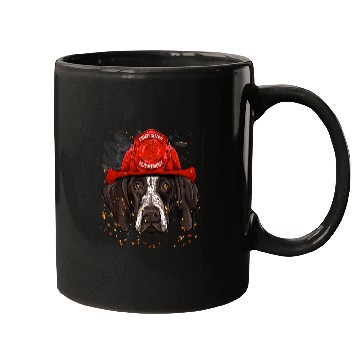 Discover German Shorthaired Pet Fireman Firefighter Dog German Shorthaired Pointer Mugs