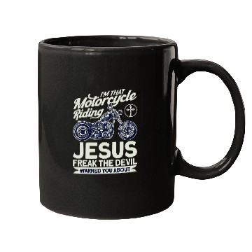 Discover Christian Motorcycle Biker Motorcycle Riding Jesus Freak Mugs