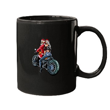 Discover Santa And Mrs Claus Motorcycle Gift Christmas Biker 21 Mugs