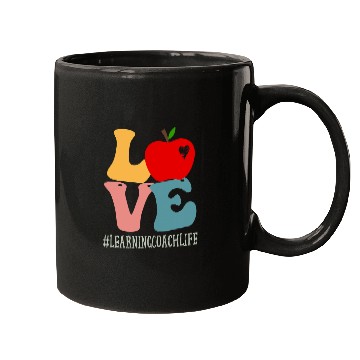 Discover Learning Coachs Love Apple Groovy Retro Cute Back To School Mugs
