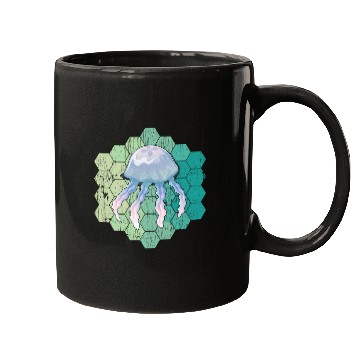Discover Jellyfish Ocean Animal vintages For Marine Sea Biologists Mugs