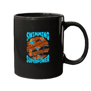 Discover Swimming Is My Superpower Cool Pool Swim Coachs Funny Swimmer 1 Mugs