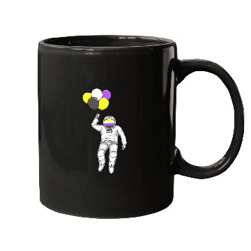 Discover Non Binary Astronaut Balloon Non Binary Flag Nonbinary Pride Mugs