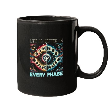 Discover Moon Phase Full Moon Lunar Eclipse Astronomer Astronomy 6 Mugs