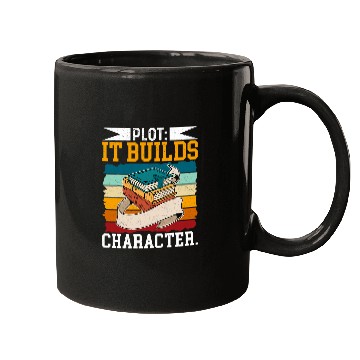Discover Plot It Builds Character Book Writing Author Writer 4 Mugs