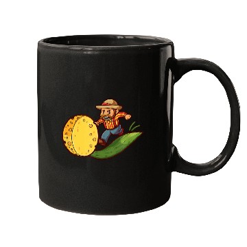 Discover Farmer Chasing Cheese Design Dairy Farmer Mugs