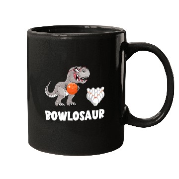 Discover Dinosaur Pet Bowling TRex Bowling Pin Funny Bowling Strike Bowling Bowler Mugs