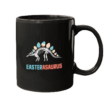 Discover Dinosaur Pet Funny Easterasaurus Stegosaurus Egg Dinosaur Happy Easter Mugs