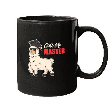Discover Llama Pet Call Me Master Degree Alpaca Master Mugs