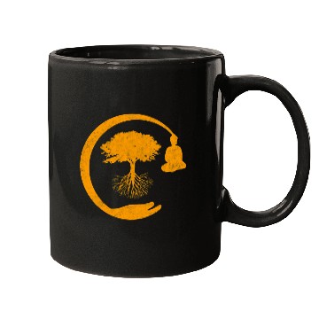 Discover Buddha Monk Namaste Praying Pray Hand Happy Tree Buddhism 21 Mugs