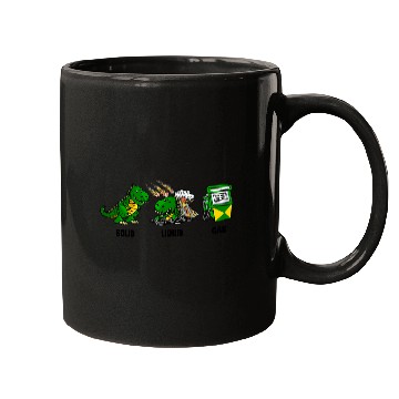 Discover Dinosaur Pet Science Dinosaur Solid Liquid Gas Teacher Funny Mugs