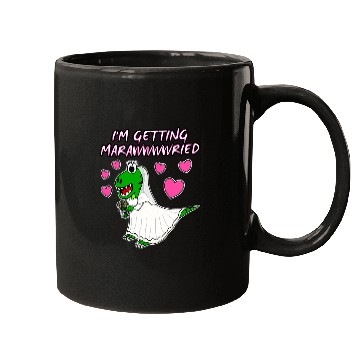 Discover Dinosaur Pet Im Getting Marawwwwried Bride Dinosaur Engagement Wedding Mugs