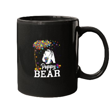 Discover Autism Puzzle Awareness Poppy Bear Support Mugs