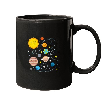 Discover Solar System Space Planets Astronaut Science Distressed Mugs
