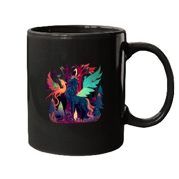Discover Unicorn Pet Phoenix Magic Fantasy Creatures Mugs