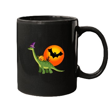 Discover Dinosaur Pet Brachiosaurus Witch Pumpkin Halloween Dinosaur Brontosaurus 8 Mugs