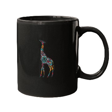 Discover Giraffe Pet Mandala Giraffe Geometric Pattern Art Mandala Animal Mugs