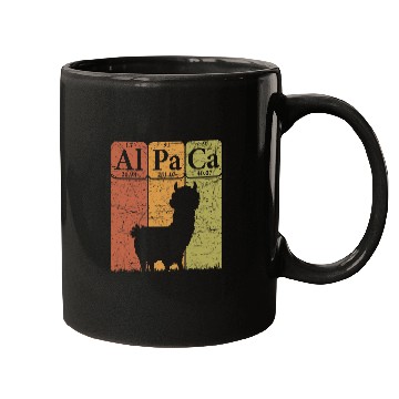 Discover Llama Pet Periodic Table Elements Llama Alpaca vintages 4 Mugs