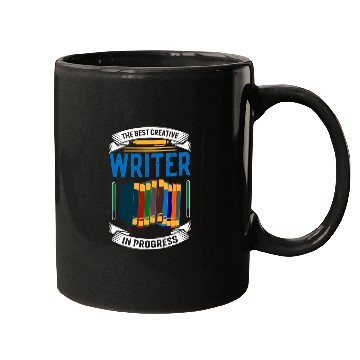 Discover The bests Creative Writer In Progress Author Book Writing Mugs