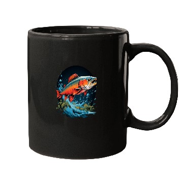Discover Fishing Fun Fly Fishing Arctic Char Brook Trout Fish 11 Mugs