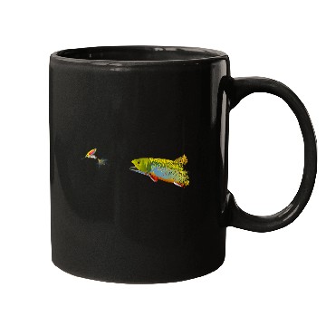 Discover Fishing Fun Fly Fishing Brook Trout Graphic For Fisherman Mugs