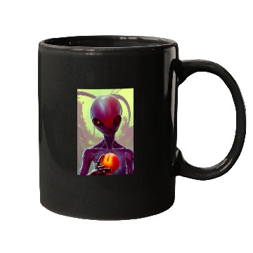 Discover Aliens UFO Loves Peach Mugs