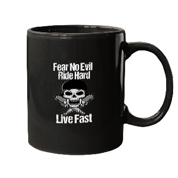 Discover Motorcycle Biker Fear No Evil Ride Hard Motorcycle Design Mugs