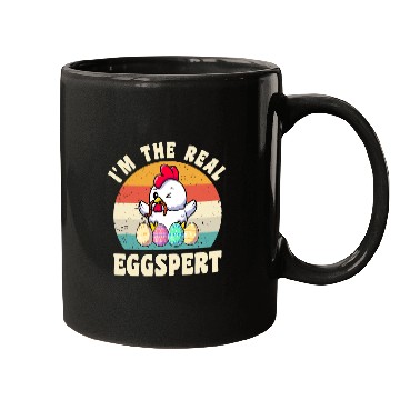 Discover Chicken Pet Im The Real Eggspert Funny Chicken Easter Egg Easter Mugs
