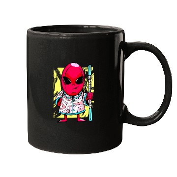 Discover Red Alien Visitor Priest Fancy Dress Mugs