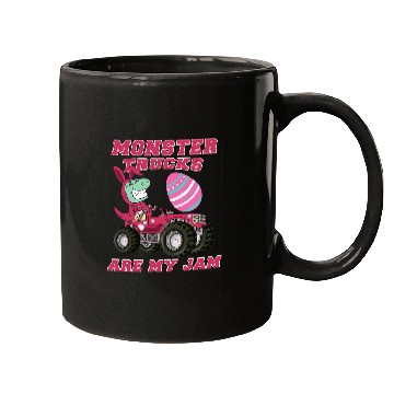 Discover Dinosaur Pet Easter T rexs Riding Monster Trucks are my Jam Mugs