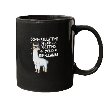 Discover Llama Pet Funny Congratulations on DipLlama Graduation Mugs