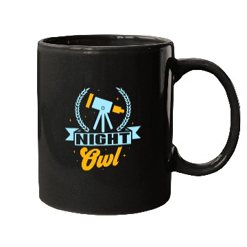 Discover Night Owl Astronomy Telescope Stargazer Mugs