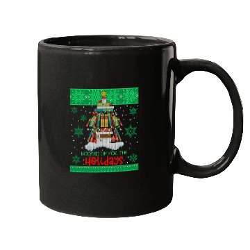 Discover Book Fun Lover xmass Tree Librarian Booked Up For The Holidays Mugs