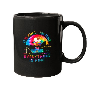 Discover Chicken Pet Tie Dye Its Fine Im Fine Everything Is Fine Mugs