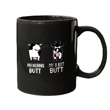 Discover Cow Pet Retro Cow Butt My Normal Butt My 8 Bit Butt 8 Bit Mugs