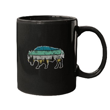 Discover Cow Pet Bisons Buffalo Farmer Animal Nature Cattle Cow Woods Forest Mugs