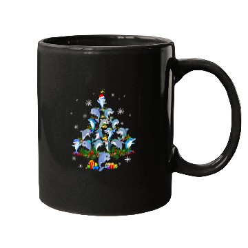 Discover Dolphin Pet Gift Christmas Tree Lights Dolphin Lovers Xmas Mugs