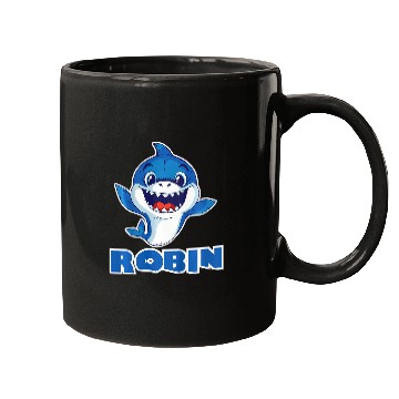 Discover Shark Pet Kids Robin Boys Name Shark Mugs