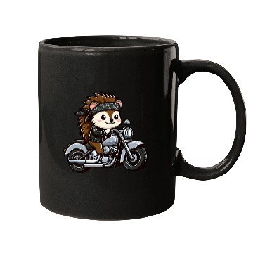 Discover Hedgehog Biker Pet Funny Motorcycle Mugs