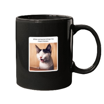 Discover Chicken Pet Funny Cat Meme When Someone Brings Me Fried Mugs