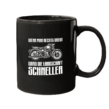 Discover When you turn right the landscape becomes faster motorcycle Mugs