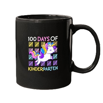 Discover Unicorn Pet 100 Days of Kindergarten Unicorn Teacher Girls Toddler Kids Mugs