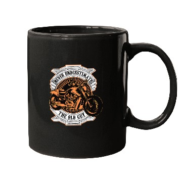 Discover Motorcycle Bike Never underastimate the old guy 22 Mugs