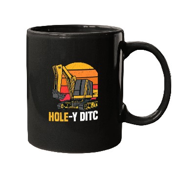 Discover Excavator Fun Heavy Machinery Backhoe Operator Excavator Sand Digger Mugs