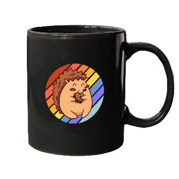 Discover Hedgehog Pet Little Hedgehogs eats cookie 2 Mugs