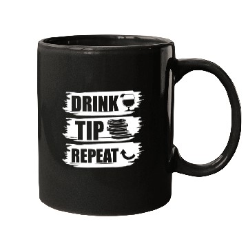 Discover Drink Tip Repeat Server Bartender Cocktail Lover Mugs