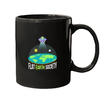 Discover Aliens UFO Funny Flat Earth Society 2Alien Mugs
