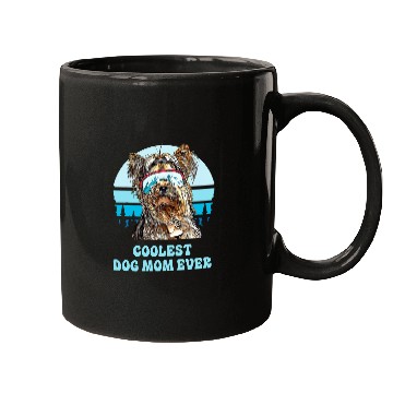 Discover Yorkshire Terrier Skiing Winter Coolest Dog Mom Ever Mugs