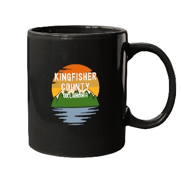 Discover Fishing Fun From Kingfisher County Oklahoma vintages Sunset Mugs